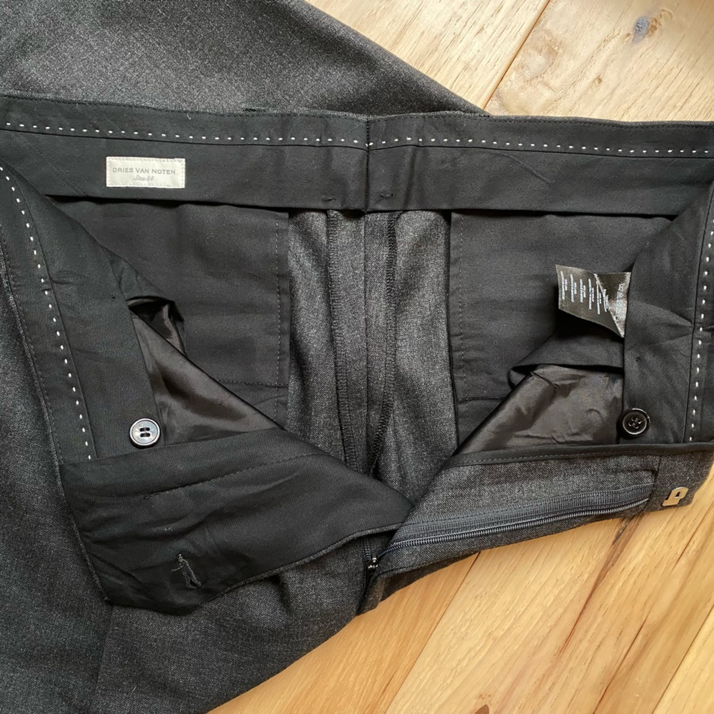 Dries Van Noten Men’s dark grey trousers